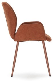 Теракотени тапицирани трапезни столове в комплект 2 бр. Ansu – Marckeric