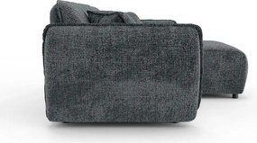 Тъмносив шенилов ъглов диван (десен ъгъл) Nelia – Ropez