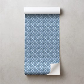 Самозалепващ тапет – Сини геометрични шарки