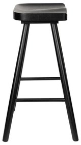 Бар стол от черен дъб 64 cm Vander - White Label