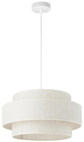 Полилей на кабел BOHO 1xE27/60W/230V Ø 40 см бял