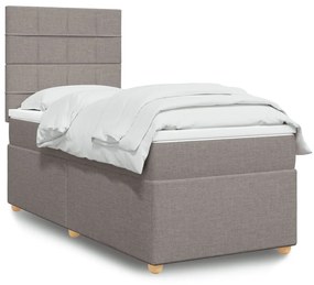 3291167 vidaXL Боксспринг легло с матрак, таупе, 90x200 см, плат