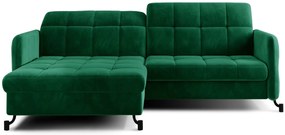 Ъглов диван Lorette-Green Dark-Left