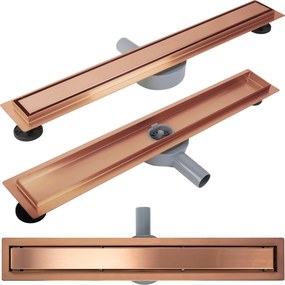 Линеен отводнител REA Neox pro Brushed Copper 80
