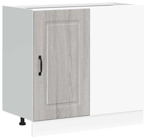 854324 vidaXL Кухненски шкаф, "Kalmar", сив сонома, инженерно дърво