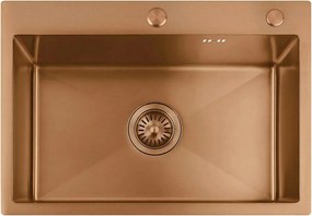 Стоманена мивка Liam BRUSH COPPER