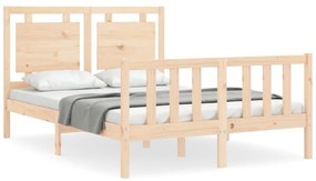 3192136 vidaXL Рамка за легло с табла Small Double масивна дървесина
