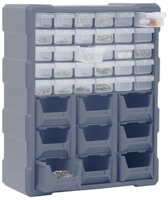 149604 vidaXL Шкаф органайзер с 39 чекмеджета, 38x16x47 см
