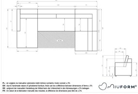 Кремав разтегателен модулен ъглов диван с място за съхранение (десен ъгъл) Lulu – Miuform