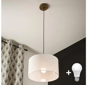 Brilagi - LED Полилей ANTHONY 1xE27/60W/230V дъб орех/бял