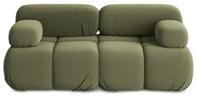 Светлозелен кадифен модулен диван 190 cm Lokua – Makamii