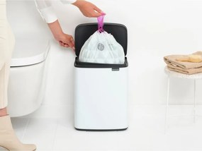 Кош за боклук Brabantia Bo Small 1006633, 12 л, Безшумно и плавно отваряне, Противоплъзгаща основа, Бял