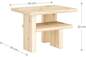 Странична масичка от масивен бор 34x45 cm Japan – Karup Design