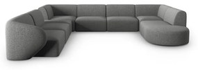 Сив ъгъл U-образен диван, ляв ъгъл Shane - Micadoni Home