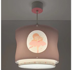 Dalber 60912 - Детски полилей PRINCESS DANCE 1xE27/15W/230V розов