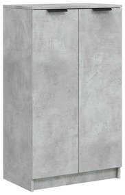811443 vidaXL Шкаф за обувки, бетонно сив, 59x35x100,5 см, инженерно дърво
