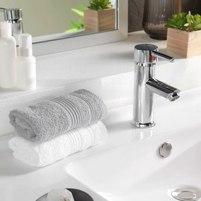 Светлосива памучна кърпа от тери 30x50 cm Tendresse – douceur d'intérieur