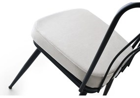 Бело-черни метални трапезни столове в комплект от 2 броя Yildiz - Kalune Design