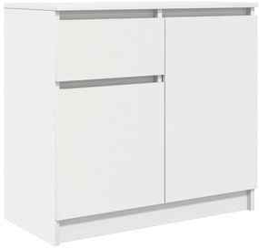 861598 vidaXL Бюфет с чекмеджета, бял, 71x35x65 см, инженерно дърво