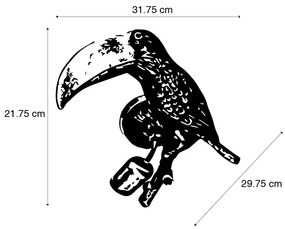 Винтидж стенна лампа месинг - Animal Toucan