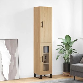 3199068 vidaXL Висок шкаф, сонома дъб, 34,5x34x180 см, инженерно дърво