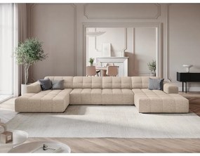 Бежов ъглов диван (U-образен) Chicago - Cosmopolitan Design
