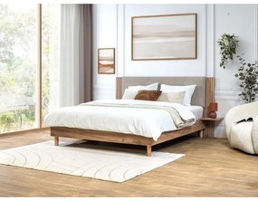 Светлосиво двойно легло с включена подматрачна рамка 140x190 cm Lior – Bobochic Paris