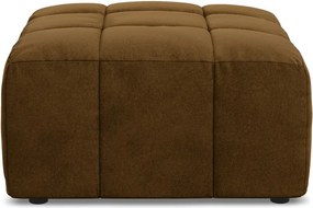 Кадифена табуретка в цвят горчица Aloha – Makamii