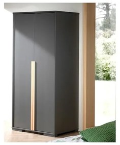Тъмносив детски гардероб 98x195 cm London – Vipack