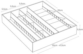 Черен пластмасов бюфет за чекмеджета 47,5 x 35 cm - YAMAZAKI