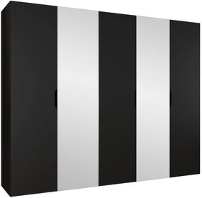 Гардероб Малага плюс пети крилен-Черен