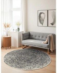 Сиво-кремав кръгъл килим ø 160 cm Gloria Cavallo – Hanse Home