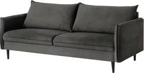 Тъмносив кадифен диван 203 cm Juli – Ropez