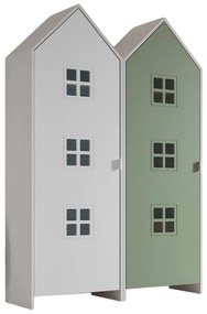 Детски гардероб в бял и зелен цвят 115x171,5 cm CASAMI BRUGES – Vipack