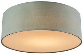 Таванна лампа зелена 30 см с LED - Drum LED