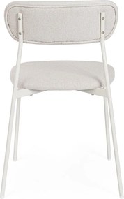 Бял тапициран трапезен стол Inka – Yes Everyday