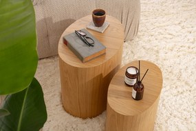 Комплект масичка за кафе Elipse, цвят Дъб