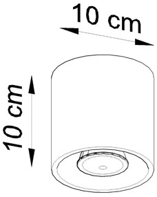 Тъмносив прожектор ø 10 cm Roda – Sollux