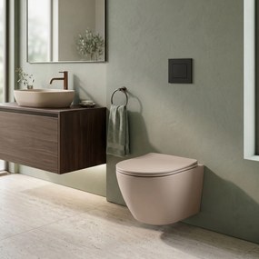 тоалетна чиния REA Carlo Mini Tornado Mocca Matt