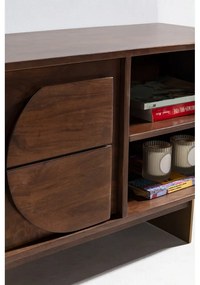 Кафява маса за телевизор от масивно манго 145x55x40 cm Trisha – MOME