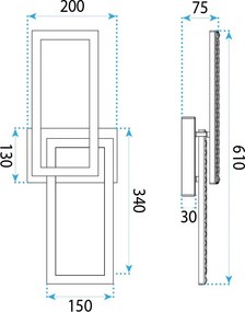 Таванна лампа LED G155-C Black
