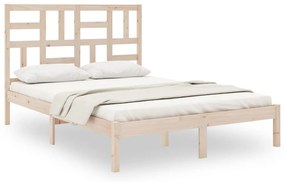 3105925 vidaXL Рамка за легло, дърво масив, 135x190 cм, Double