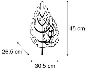 Дизайнерски стенен аплик антично злато - Carballo