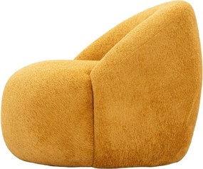 Кресло от букле в цвят горчица Ginerva – Mauro Ferretti