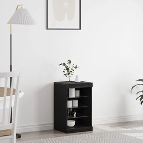 страничен шкаф Sonata H с LED осветление Черен дъб 41x37x67 см
