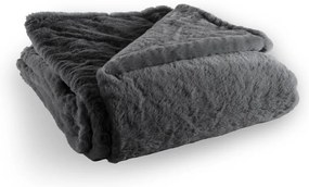 Сиво одеяло от изкуствена кожа 150x200 cm Ruby – Tiseco Home Studio