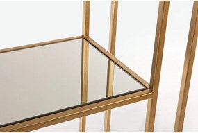 Стоманена библиотека в златист цвят 68x172,5x28 cm Elenor – Bizzotto