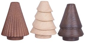 Свещници от изкуствен дървен материал в комплект от 3 бр. - Ego Dekor