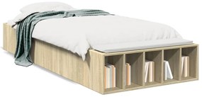 3280617 vidaXL Рамка за легло, дъб сонома, 90x190 см, масивно дърво