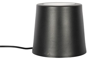 Модерен градински прожектор черен кръгъл IP65 AR111 - Lennard